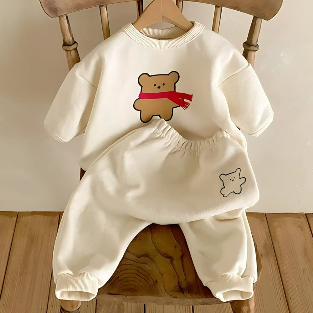 ! Baby & Peuter 2-Delige Bear Set van 100% Biologisch Katoen