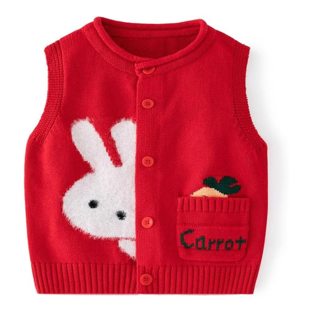 ! Rabbit Ears Baby Vest van 100% Gebreid Katoen